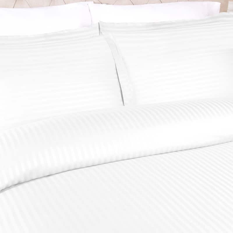 Superior 400 TC Stripe Egyptian Cotton Sateen Duvet Cover Set