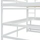 preview thumbnail 17 of 16, Full Size Kids Bed Loft Bed with Desk and Ladders Guardrails, Grey