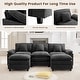 preview thumbnail 54 of 109, Modular Cloud Chenille Sectional Sofa with Ottomans, Deep Seat Convertible L-Shaped or U-Shaped Couch