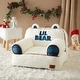 preview thumbnail 10 of 17, Dearfoams Sherpa Plush Bean Bag Chair with Novelty Ears