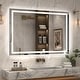 preview thumbnail 39 of 61, LED Bathroom Vanity Mirror Wall Mounted with Double Light Strip, 3-Color Dimmable, Anti-Fog, HD Tempered Glass, UL-Listed, ETL