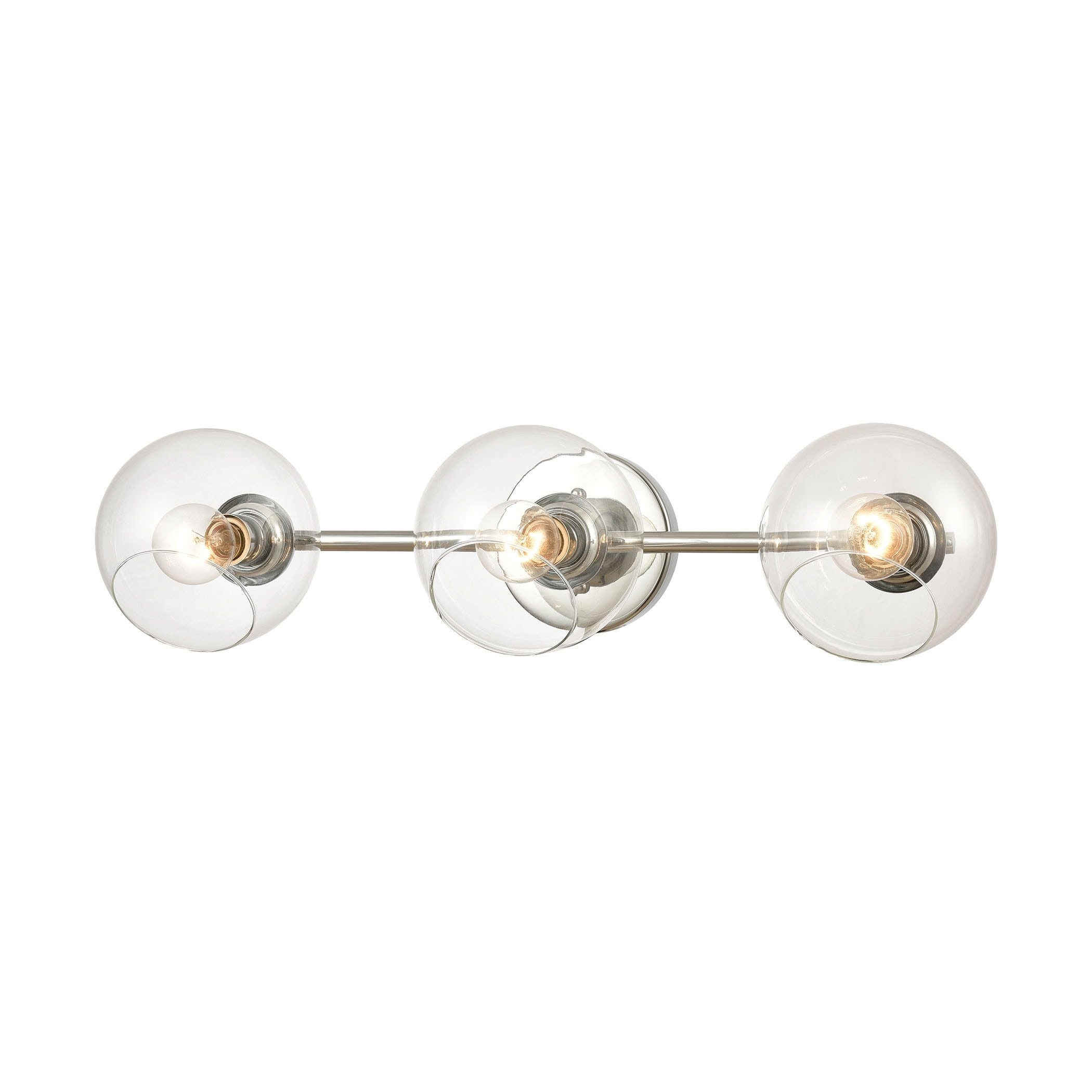 Elk Home Claro Polished Chrome With Clear Glass 3 Light Vanity Light