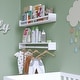 preview thumbnail 8 of 8, Wallniture Utah Wood Wall Shelves for Book and Toy Storage (Set of 2) - White