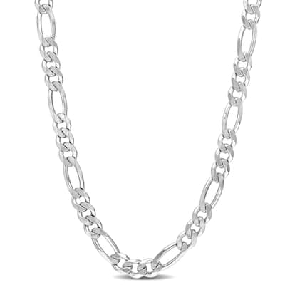 Miadora Sterling Silver Figaro Necklace