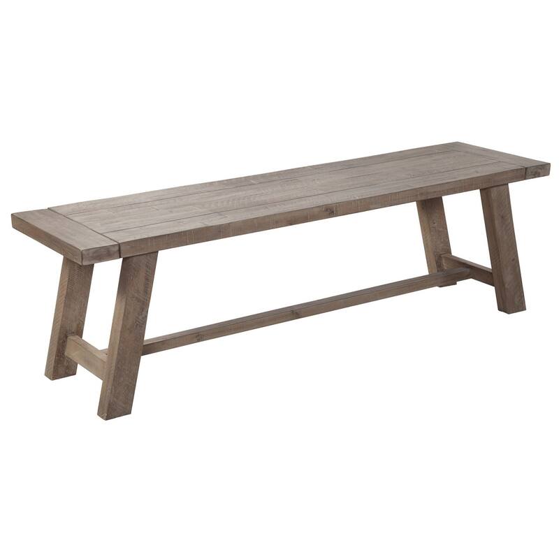 HomeRoots 60" Natural And Brown Distressed Solid Wood Dining bench - 60