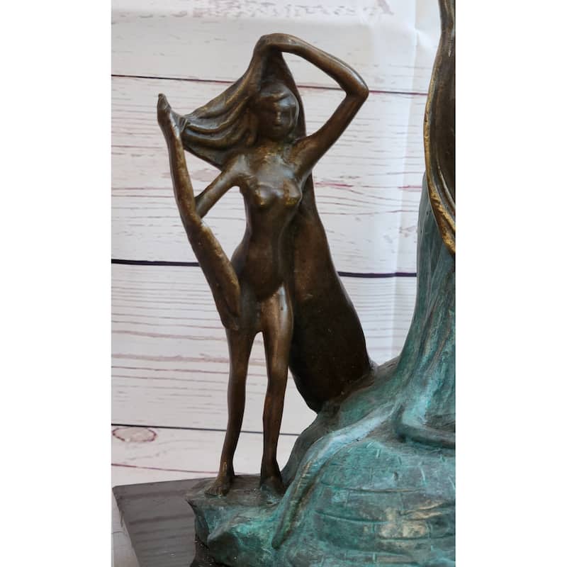 Salvador Dali Nobility Of Time Melting Clock Statue Sculpture Surrealism 17 Inches X 10 Inches