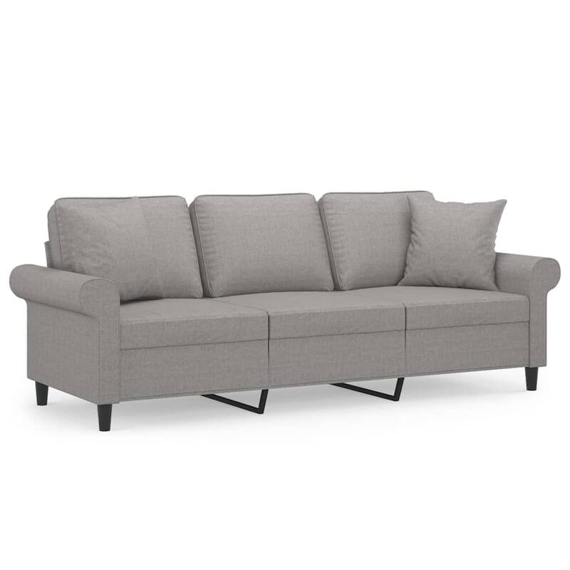 vidaXL Sectional Sofa Couch with Pillows and Cushions for Living Room Fabric