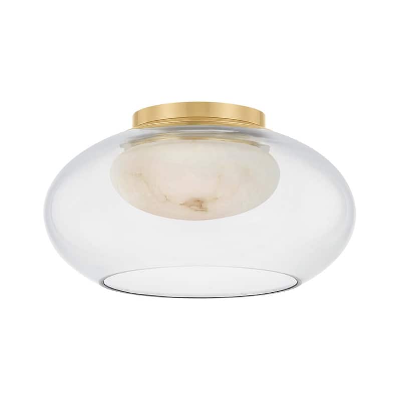Hudson Valley Lighting 9013 Moore 12" Wide LED Flush Mount Ceiling - Aged Brass
