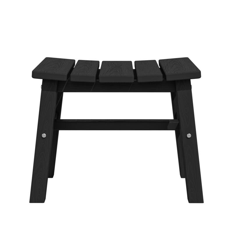 Outdoor Patio HDPE Ottoman Footstool, Extra Seat