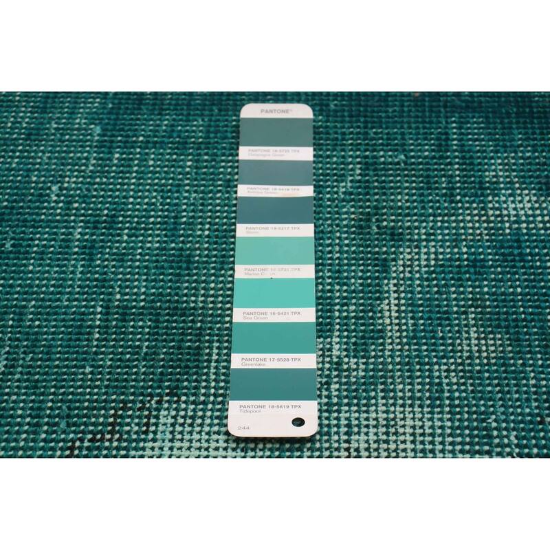 ECARPETGALLERY Hand-knotted Color Transition Teal Wool Rug - 8'10 x 12'4