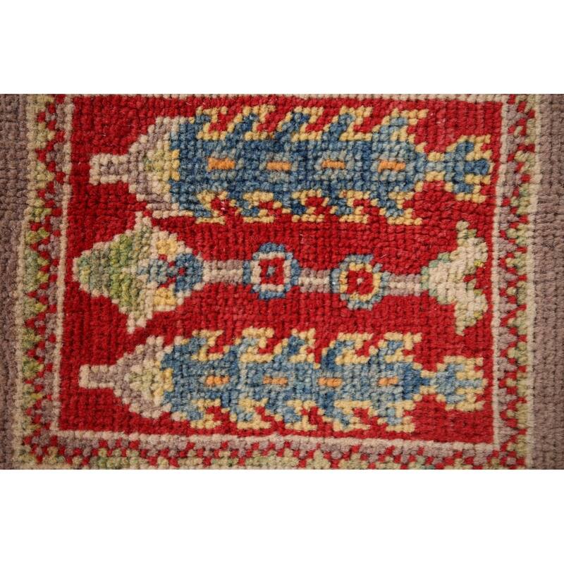 Garden Design Kazak Oriental Accent Rug Hand-Knotted Wool Carpet - 3'2" x 4'11"