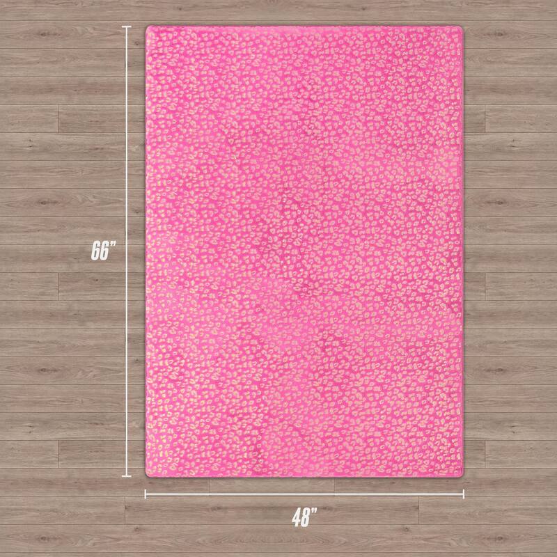 Juicy Couture Metallic Leopard Plush Rugs