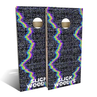 Retro Glitch Outdoor Cornhole Board Set