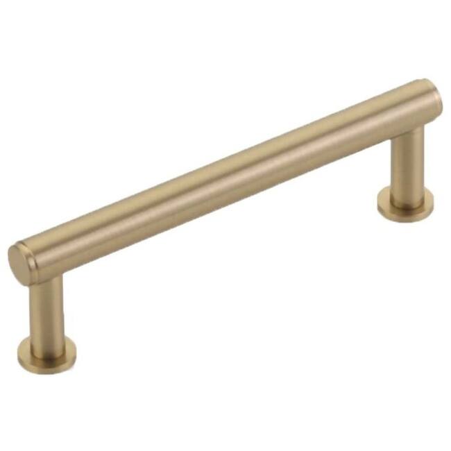 Schaub and Company Pub House 4" Center to Center Smooth Bar Solid - Signature Satin Brass