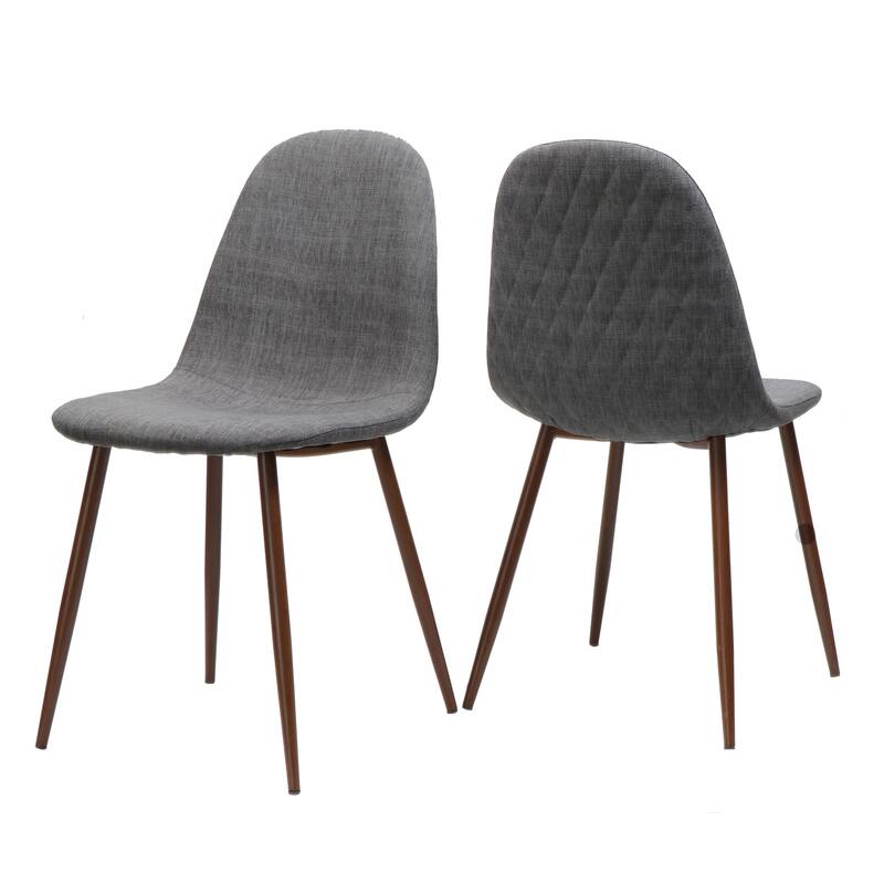 Fabric Dining Chair Set of 2 Round Back Accent Chairs Arc Lounge Chair