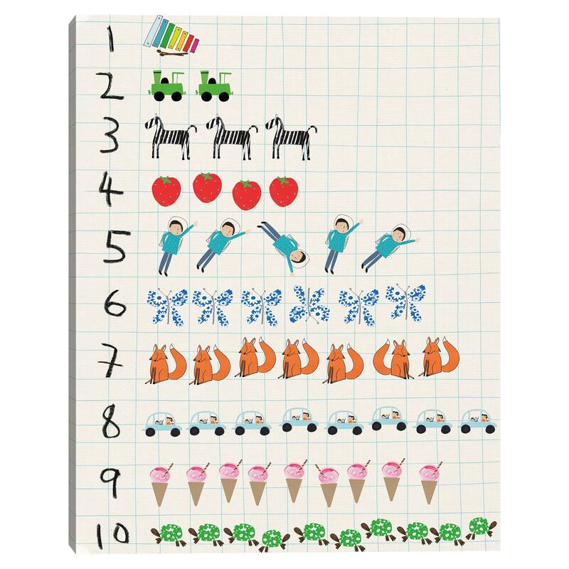 Nifty Numbers Count by Lisa Stickley Canvas Art Print