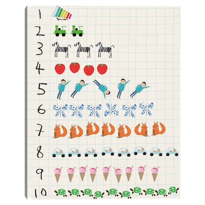 Nifty Numbers Count by Lisa Stickley Canvas Art Print