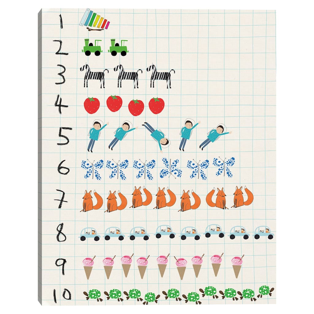Nifty Numbers Count by Lisa Stickley Canvas Art Print