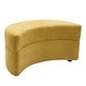 preview thumbnail 56 of 96, Upholstered Chenille Boucle Half Moon Storage Ottoman with Tray