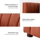 preview thumbnail 17 of 81, HULALA HOME Olinto Modern 83''W Genuine Leather Tufted Couch Sofa with Channel Back and Solid Wood Legs