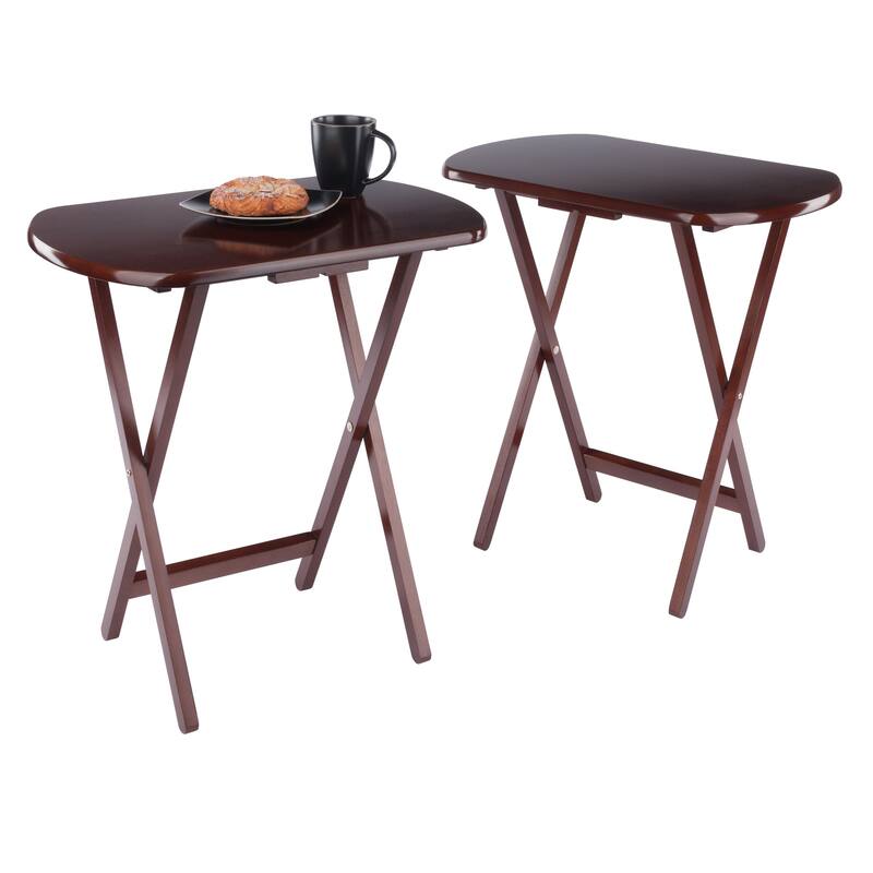 Corbett Oversized Snack Table set of 2 Coffee Finish