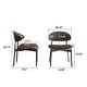 preview thumbnail 2 of 17, Modern Dining Chair 2 Piece Set Ergonomic Foam-Padded Chairs with Curved Backrest - 18.5"Wx18.5"Dx29.13"H