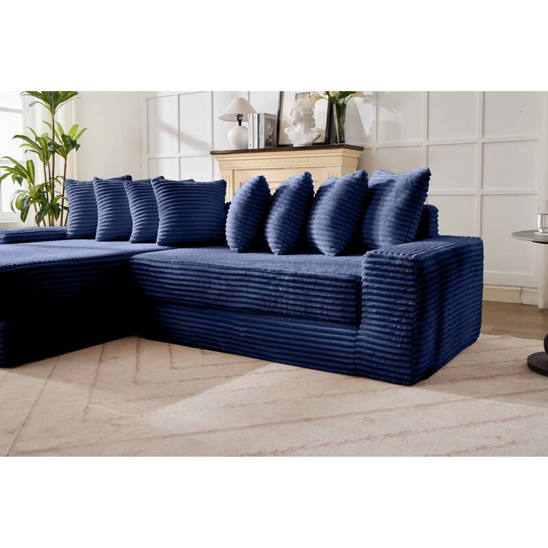Convertible Corduroy Sofa Bed, Foldable Floor Couch, Space-Saving Sleeper Mattress Sofa, Multi-Functional Folding Bed