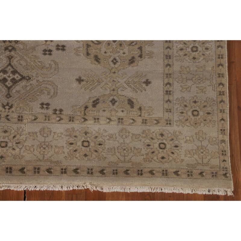 Oushak Oriental Area Rug Hand-Knotted Wool Carpet - 6'2" x 8'7"