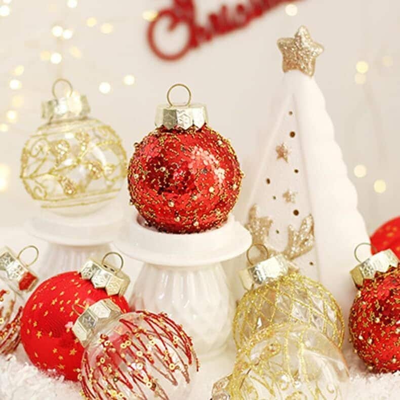 25 Pcs Christmas Decoration Ball Ornaments Set for Holiday Party Wedding - N/A