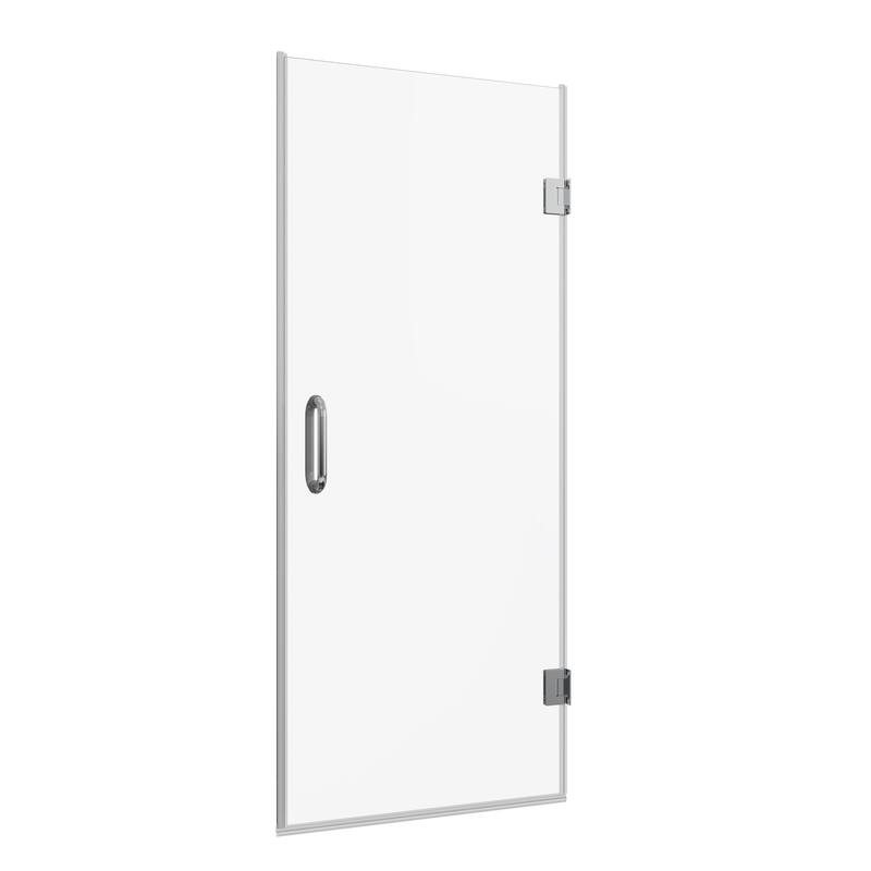 72" H Frameless Double Hinge Design Shower Door With Handle