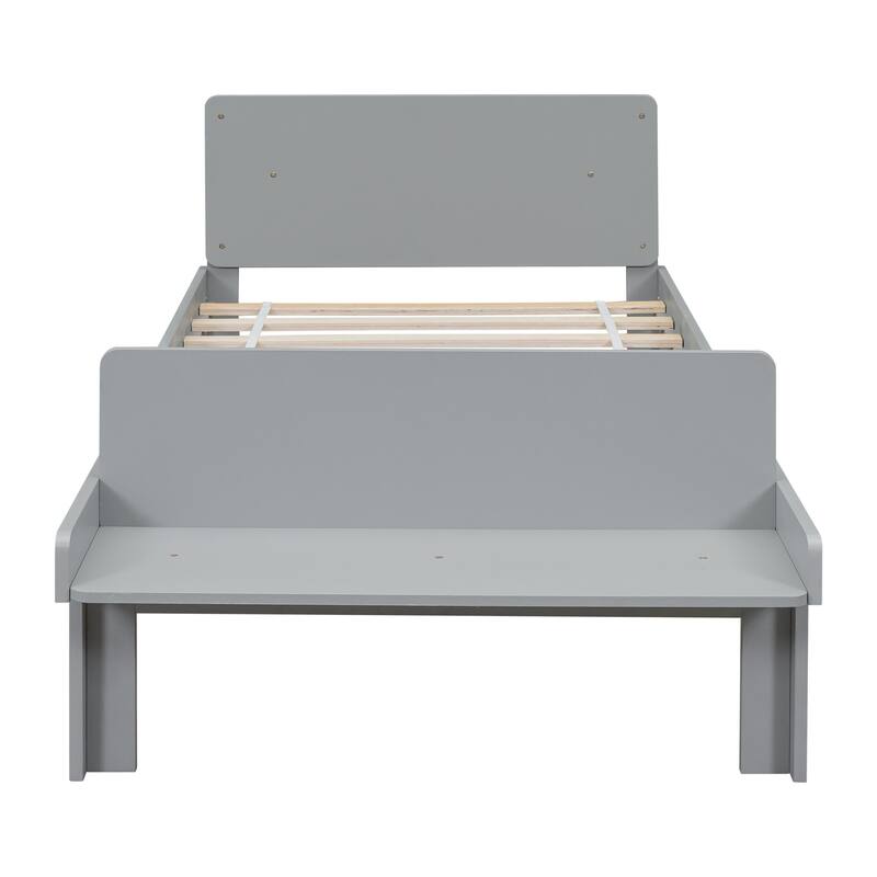 Twin Bed with Footboard Bench