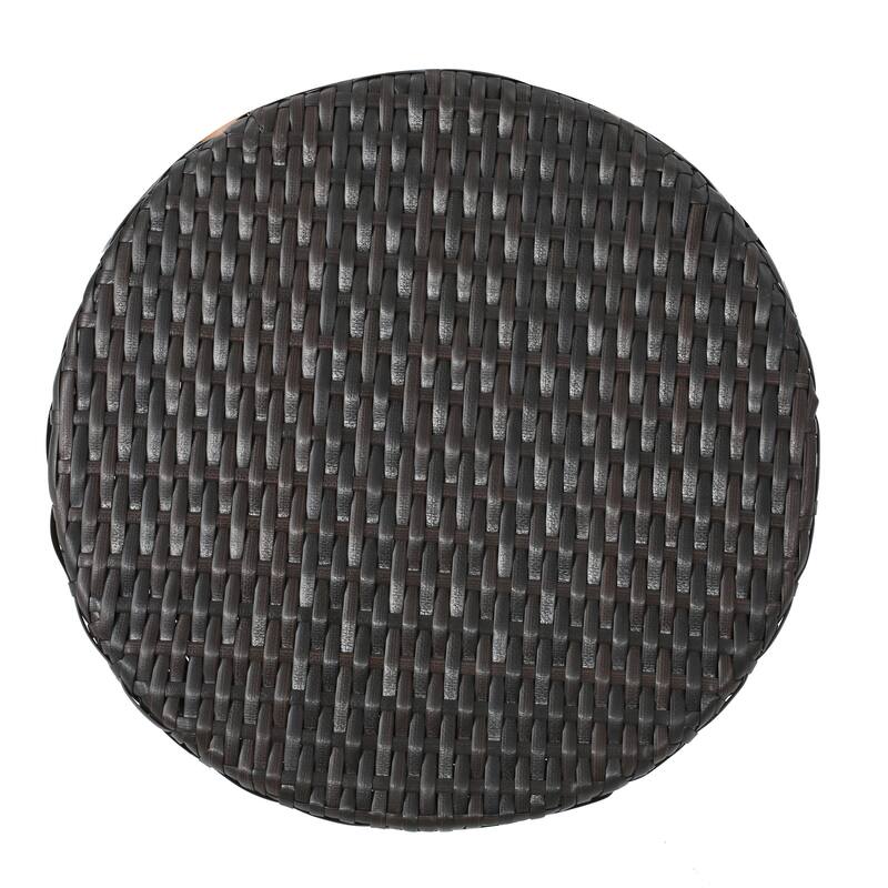 Outdoor 16-inch Multi-brown Wicker Hourgla Side table