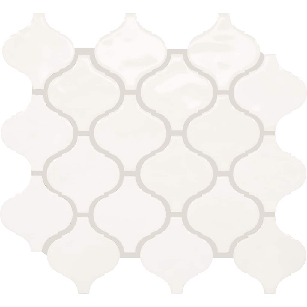 Daltile Mesmerist 3" x 3" Ceramic Arabesque Mosaic Tile (Set of 10)