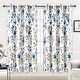 preview thumbnail 23 of 22, DriftAway Sylvia Floral Botanical Herbs Watercolor Printed Pattern Lined Blackout Thermal Insulated Window Curtain 52" width x 63" length - Multi