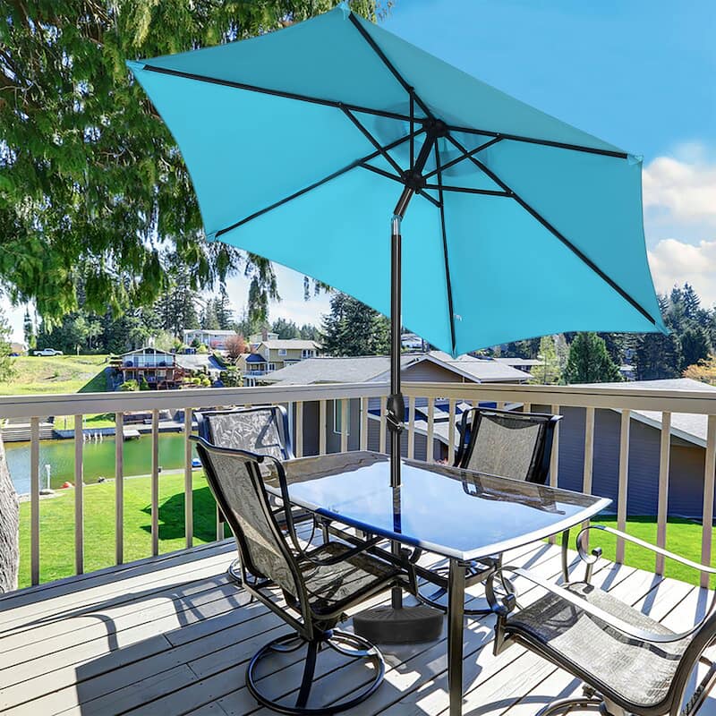 Ainfox 9ft Outdoor Patio Umbrella Without Base for Garden, Patio, Swimming Pool - Blue