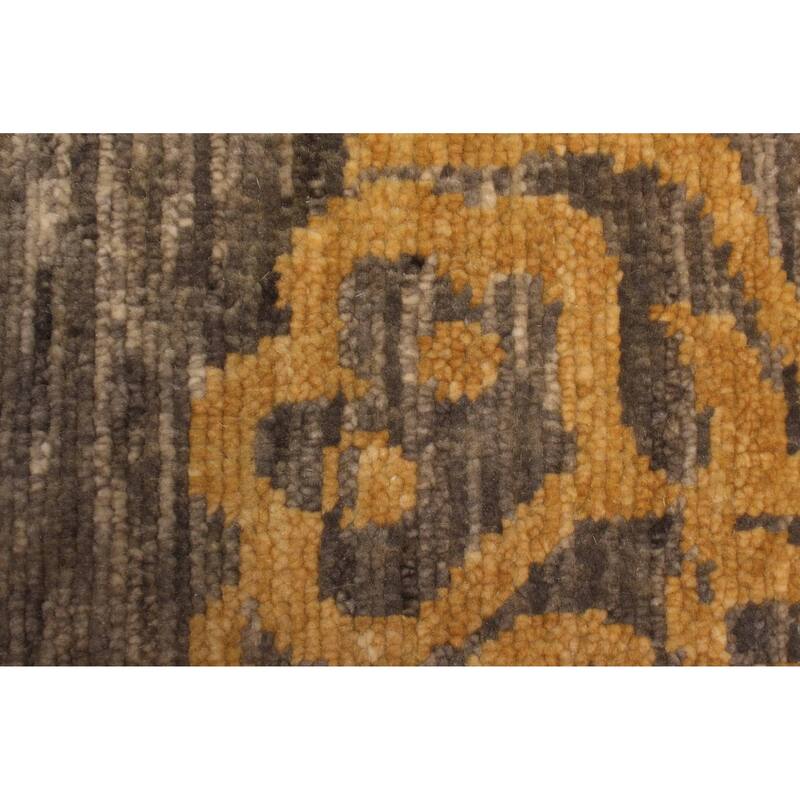 ECARPETGALLERY Hand-knotted Mystique Dark Grey Wool Rug - 6'5 x 9'1