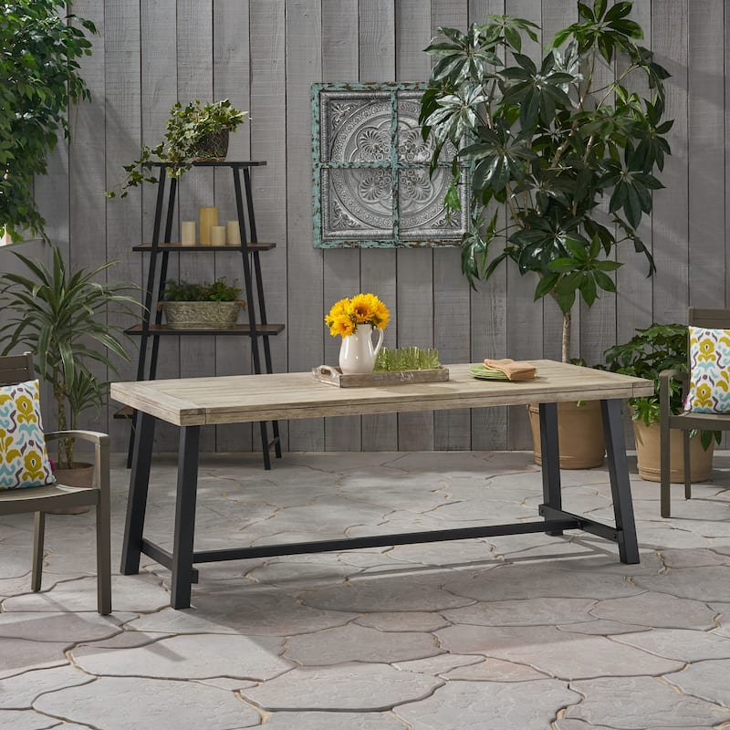 Carlisle Outdoor Wooden Dining Table by Christopher Knight Home - 79.00" L x 36.00" W x 30.00" H