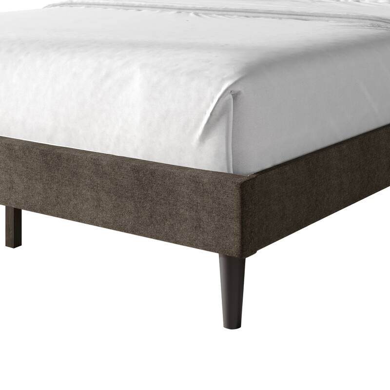 CraftPorch Elegance Wingback Upholstered Linen Bed