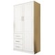 preview thumbnail 21 of 32, Palace Imports 100% Solid Wood Metro Wardrobe Armoire with Solid Wood or Mirrored Doors