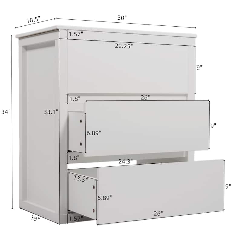 Freestanding Bathroom Vanity with Ceramic Sink and Drawers