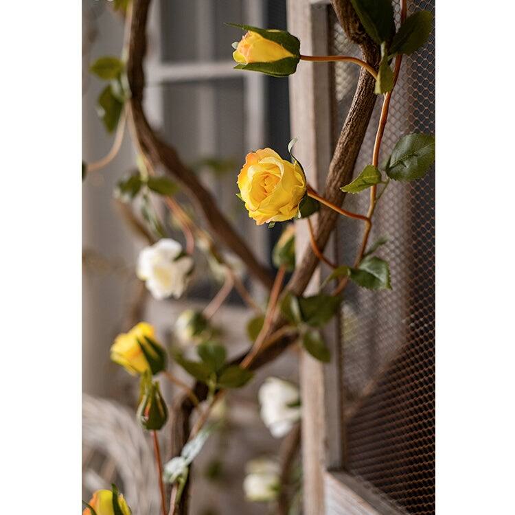 RusticReach Artificial Rose Vine 55" Long