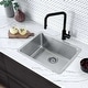 preview thumbnail 1 of 14, STYLISH 20.5 inch Single Bowl Undermount and Drop-in Stainless Steel Kitchen Sink - 20.5" x 18" x 9" Brushed Stainless Steel
