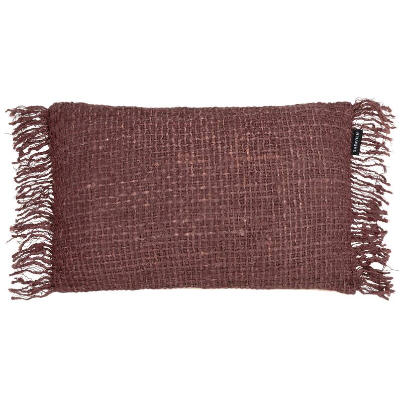 SAFAVIEH Home Mare 12 x 20-inch Brick Cotton Lumbar Pillow