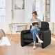 preview thumbnail 37 of 76, HOMYKA Oversized Accent Chair, Modern Sherpa Single Sofa with 2PCS Pillows