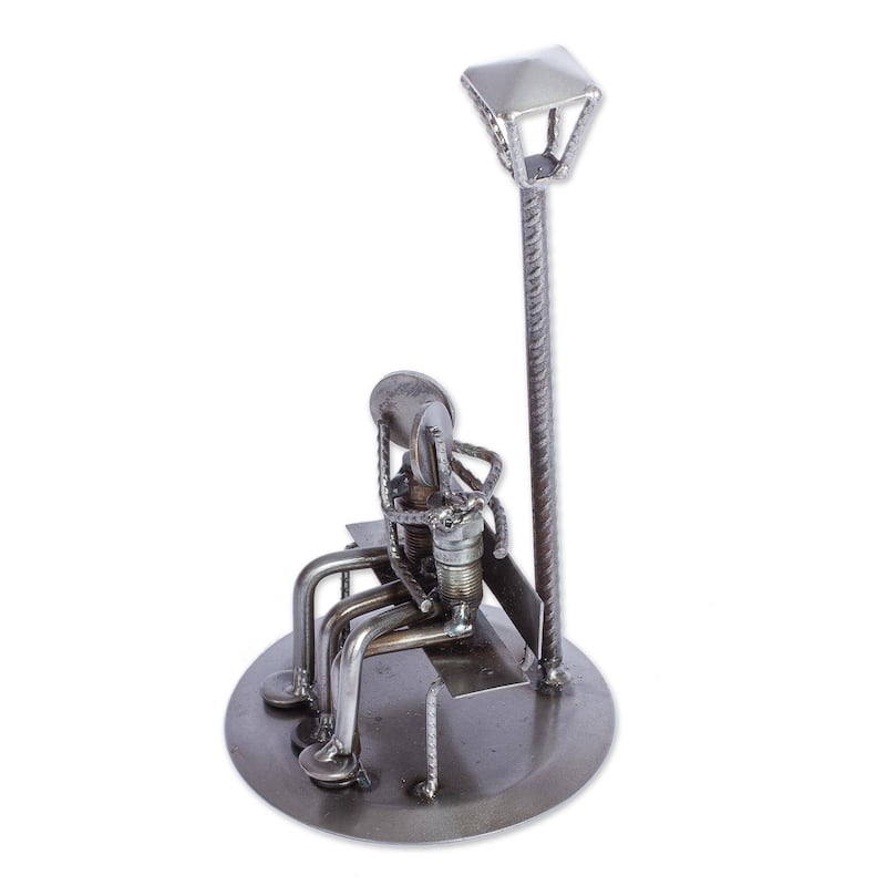 NOVICA That First Kiss, Recycled auto parts sculpture