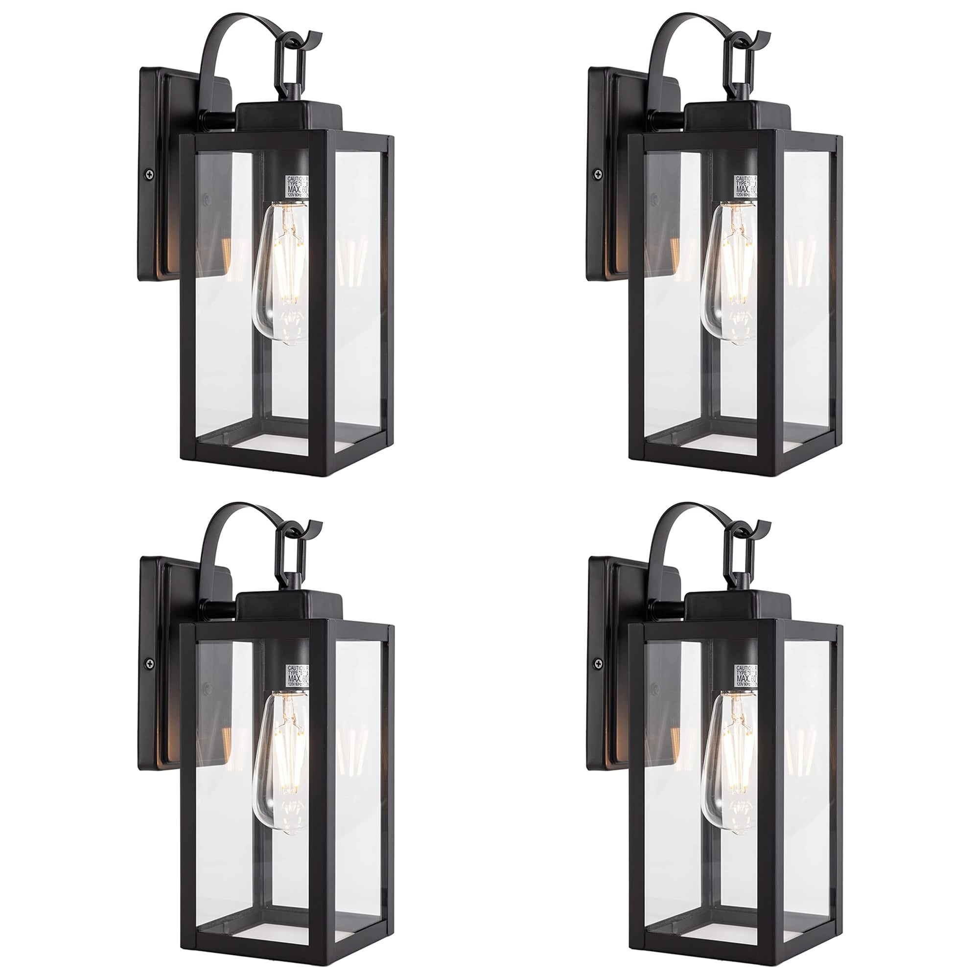 4 Pack 1-Light Outdoor Wall Sconce