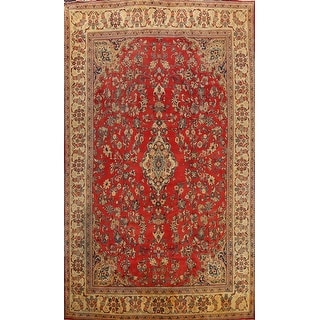 Floral Traditional Sarouk Persian Area Rug Wool Handmade Carpet - 9'3 ...