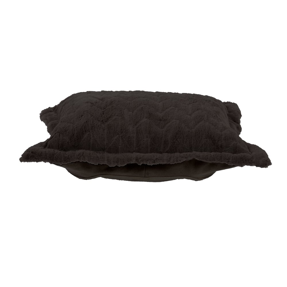 Allan Andrews Puff Ottoman Cushion & Cover Only, Angora Collection