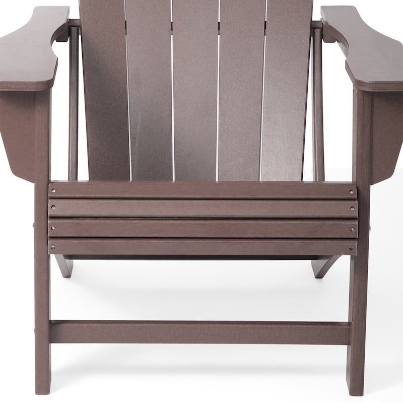 Aderson Outdoor Patio Commercial-Residential Adirondack Chair with Swivel Cupholder