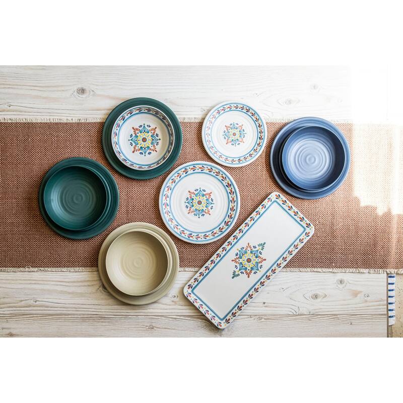 Abode Homewares by TarHong Planta Artisan Dinner Plate, 10.5 x 0.9", Set of 6